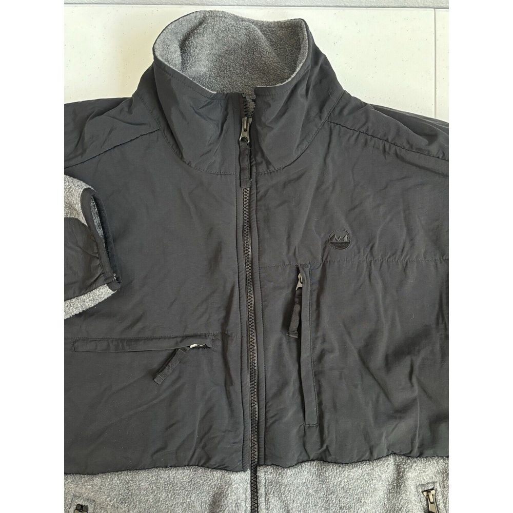 Wrangler Outdoor‎ Men's Large Gray and Black Full Zip Fleece Jacket